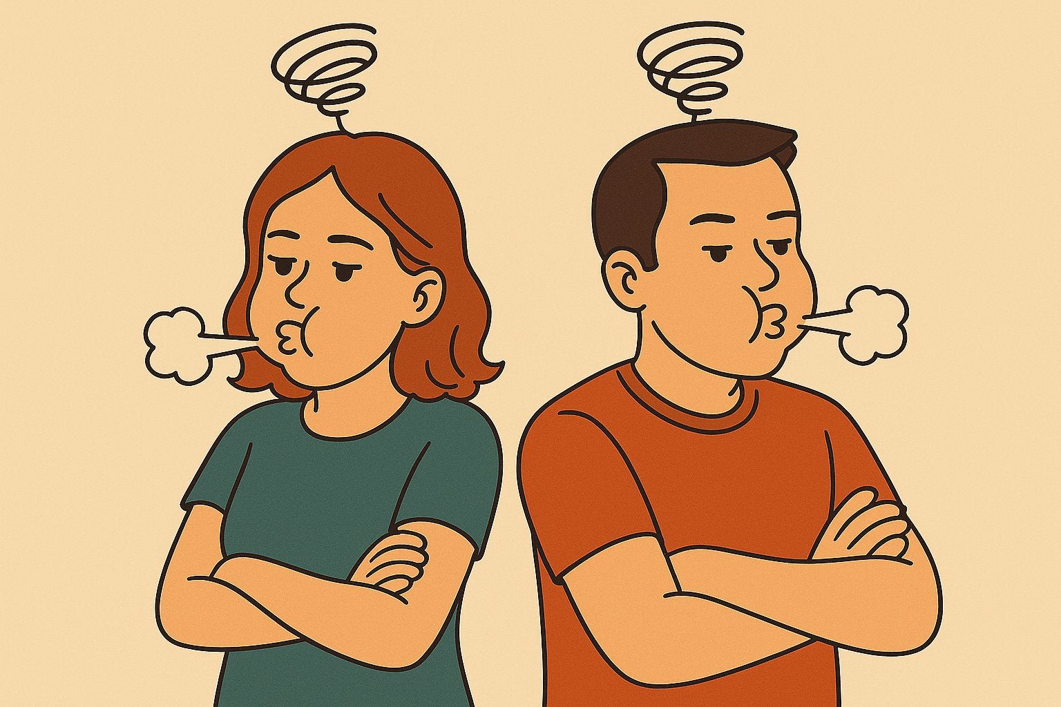 casal aborrecido sem paciência pra conversar entre si