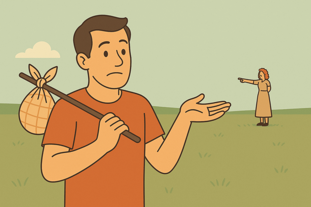 homem saindo de casa para respeitar a decisão da esposa de ter terminado o relacionamento