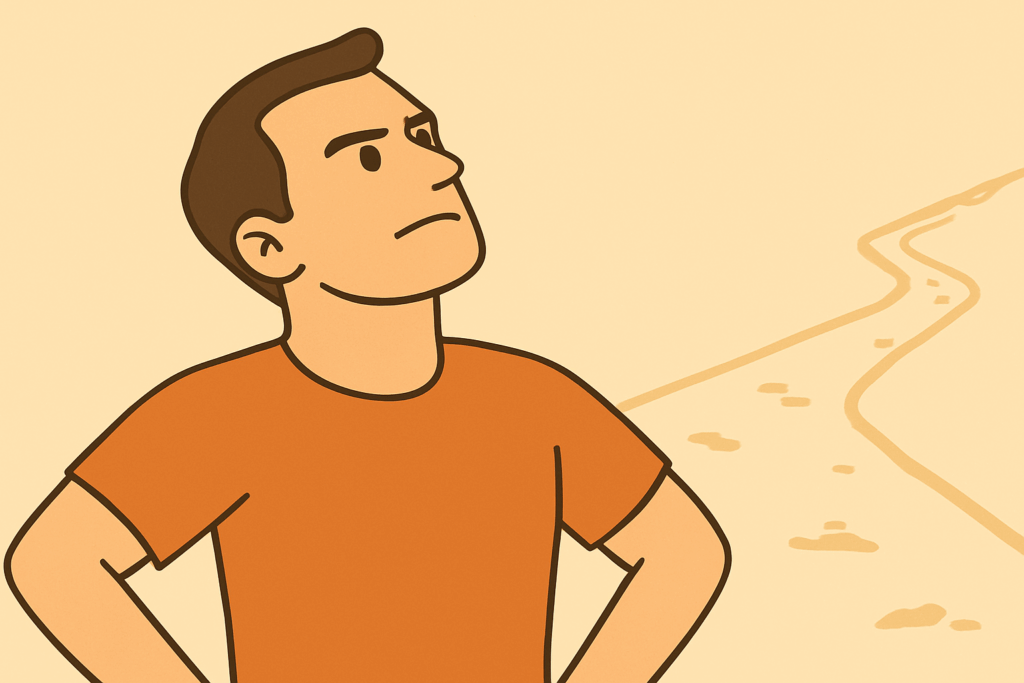 olhar altivo e coeso, certezas ele tem na frente, de que a vida não é fácil mas precisa ser enfrentada.
seu desafio hoje é ter mente sóbria para reconquistar sua ex.